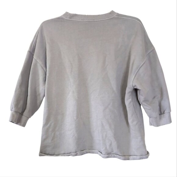 Zara Distressed Grunge Retro 90s Cyberpunk Urban Streetwear Crop Boxy Sweater S - Picture 2 of 7